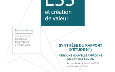 Etudes « ESS et création de valeur »
