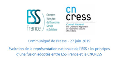 Évolution de la représentation nationale de l’ESS : les principes d’une fusion adoptés entre ESS France et le CNCRESS