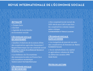 Le numéro 358 de la RECMA, revue universitaire sur l’ESS vient de paraître