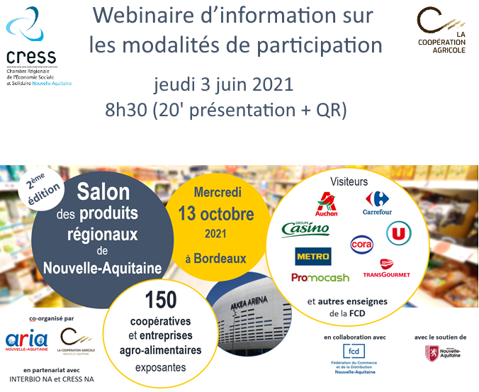 Participez au Salon des produits régionaux de NA – webinaire de présentation