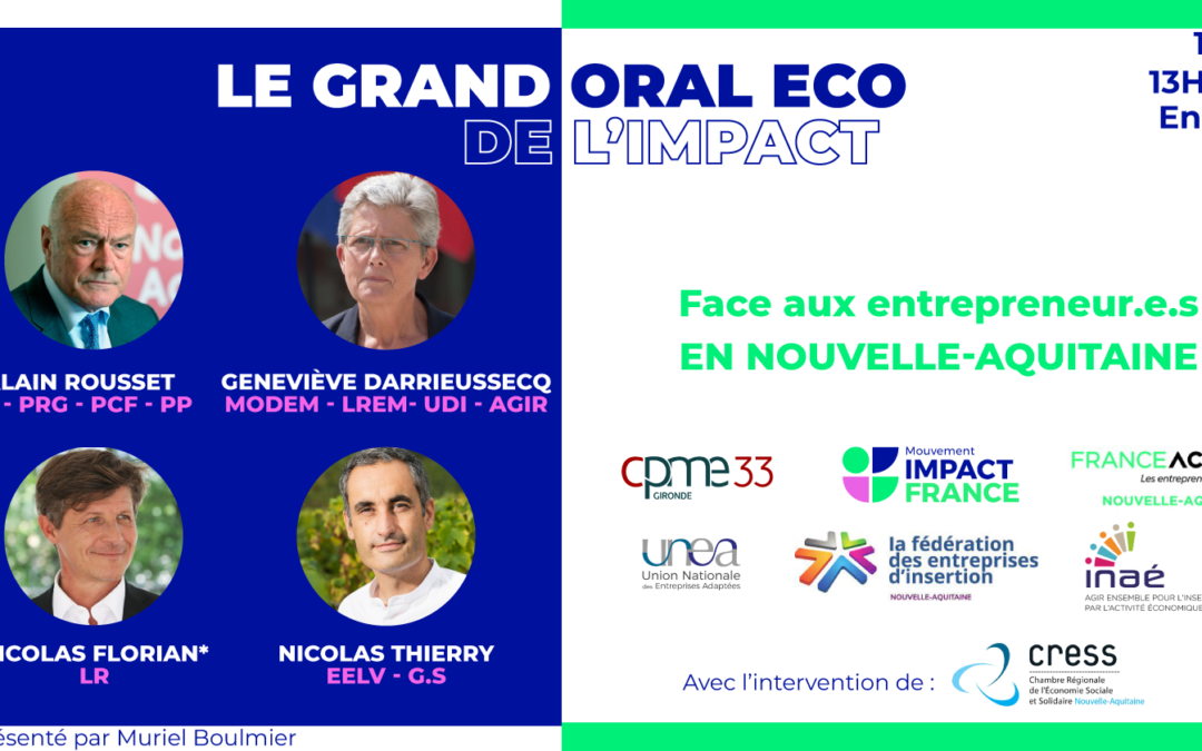 L e Grand Oral Eco : Régionales en Nouvelle Aquitaine