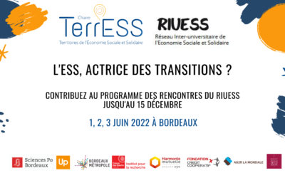 Structures de l’ESS : communiquez aux Rencontres Inter-Universitaires de l’ESS en 2022 !