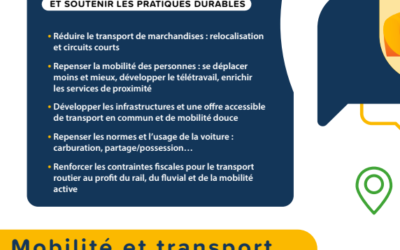 Fiche thématique Mobilité et transport