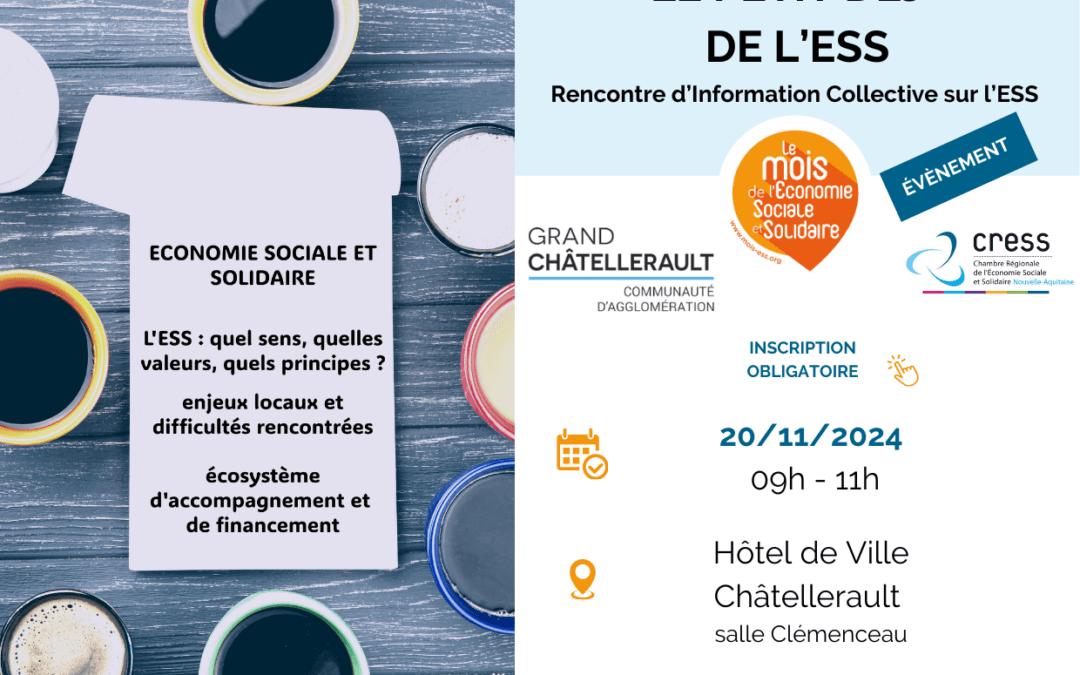 CHÂTELLERAULT : [RICLESS] Réunion d’Information Collective sur l’ESS