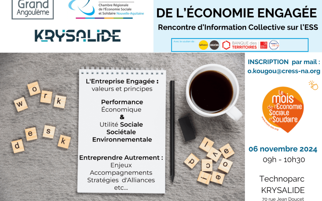 ANGOULÊME : [RICLESS] Réunion d’Information Collective sur l’ESS