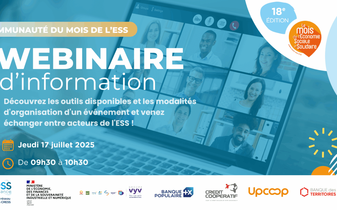 Webinaire d’information le 17 juillet sur le mois de l’ESS 2025